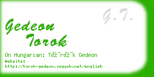 gedeon torok business card